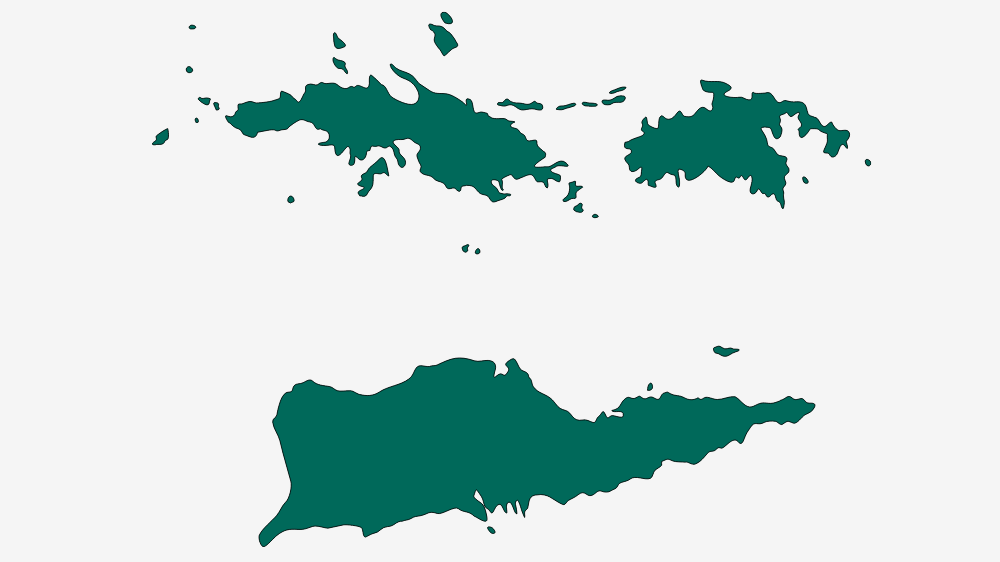 Map of U.S. Virgin Islands.