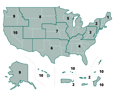 ATSDR Regional map