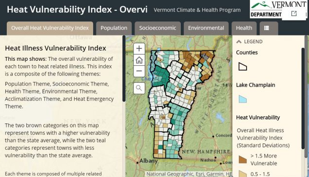 Decorative image that displays Heat Vulnerability Index