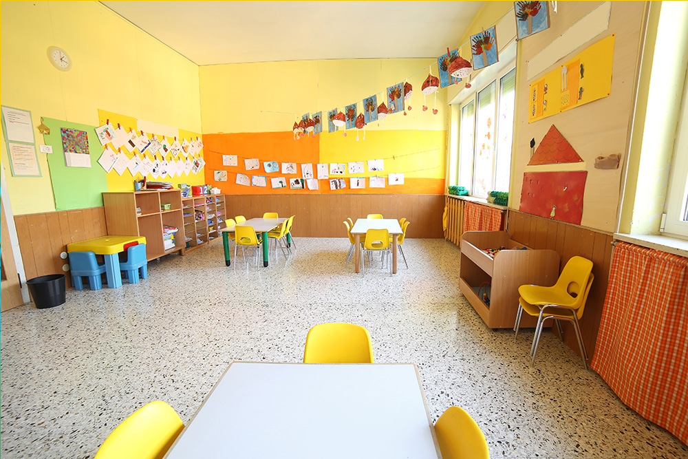 Picture of an empty children's classroom